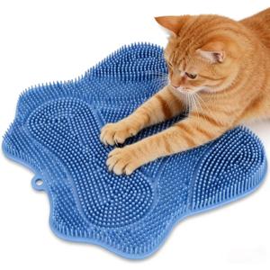 BABORUI Silicone Cat Scratching Post, Non-Slip Indoor Scratcher with Strong Suction Cup Base, Washable Durable Cat Scratch Pads for Indoor Cats, Kittens and Adult Cats