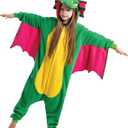 Spooktacular Creations Halloween kids Dragon Jumpsuit, Child Dinosaur Animal Plush Costume for Halloween Costume Party , Size M