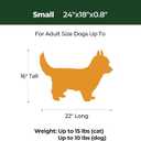 BALANCE Dog Crate Pad, Dog Foam Crate Mat Kennel Pad, Washable Water-Resistant Pet Bed Flat Dogs Cage Mat for Small Dogs (24.0"L x 18.0"W x 0.8"Th, Green)