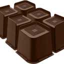 ANNKUT Bed Risers 6 Inch Heavy Duty, Furniture Risers for Bed Desk Table Sofa Couch,Oversized Bed Lifts Risers,Support up to 5000 Lbs(6 Pack Brown)