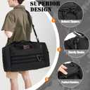 65L Large Duffle Bag for Men & Women, Tactical Gym Bag for Travel Weekender, Large Sports Bag for Hockey Football Baseball Soccer Basketball & Team Training, Black