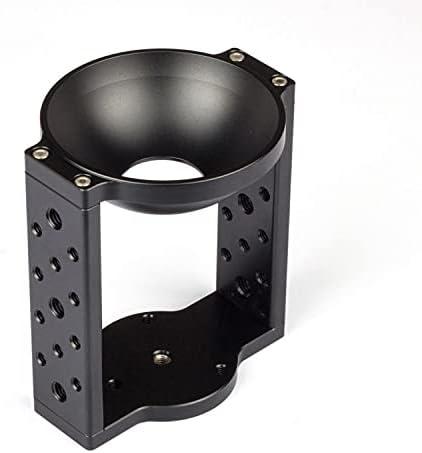 XINYING 100mm Tripod Head Bowl Riser,Aluminium Half Ball Flat to Bowl Adapter Converter Riser for Manfrotto Video Camera Tripod Fluid Head DSLR Rail Slider