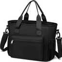 Insulated Lunch Box for Women Men Adults,Adjustable Shoulder Strap Reusable Lunch Bag for Office Work Picnic Camping Beach Outdoor Large Lunch Bag-Black