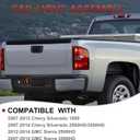 Tail Lights Assembly Compatible with 2007-2013 Chevy Silverado 1500 2500HD 3500HD & GMC Sierra 2500 HD 3500 HD, Rear Light Taillights Replacement # GM2801207 GM2800207(Black Border)
