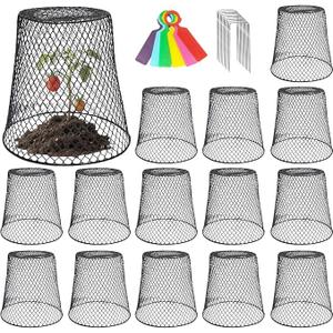 15 Sets of Chicken Wire Cloche Plant Covers Garden Netting, Heavy Duty Chicken Wire Plant Covers Protectors from Animals for Keeping Bunnies Chicken Squirrels Birds Other Out 9.13×9.13 in