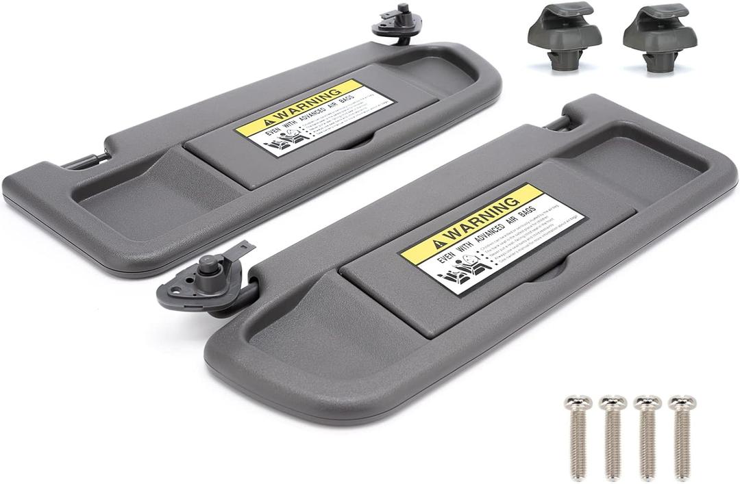 Sun Visors, Left & Right (Driver Side and Passenger Side), Replacement for 2006-2011 Honda Civic Replaces 83280-SNA-A01ZA, 83230-SNA-A01ZA (Atlas Gray)