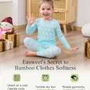 Bamboo Viscose Pajamas Toddler Boys Girls, Snug Fit Long Sleeve Top and Pants Kids Pjs (2T, Blue Christmas)