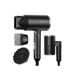 Annlary Foldable Hair dryer with Diffuser Black