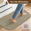 COSY HOMEER Half Moon Kitchen Rug Non-Slip Washable Kitchen Sink Mat, 24" × 60"