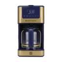 West Bend Timeless 12 Cup Slate Blue Touchscreen Coffee Maker Hot/Iced