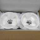 Cat & Dog Bowls - Ceramic Elevated Pet Raised Cat Food Bowls, 12 Ounce, Dishwasher Safe