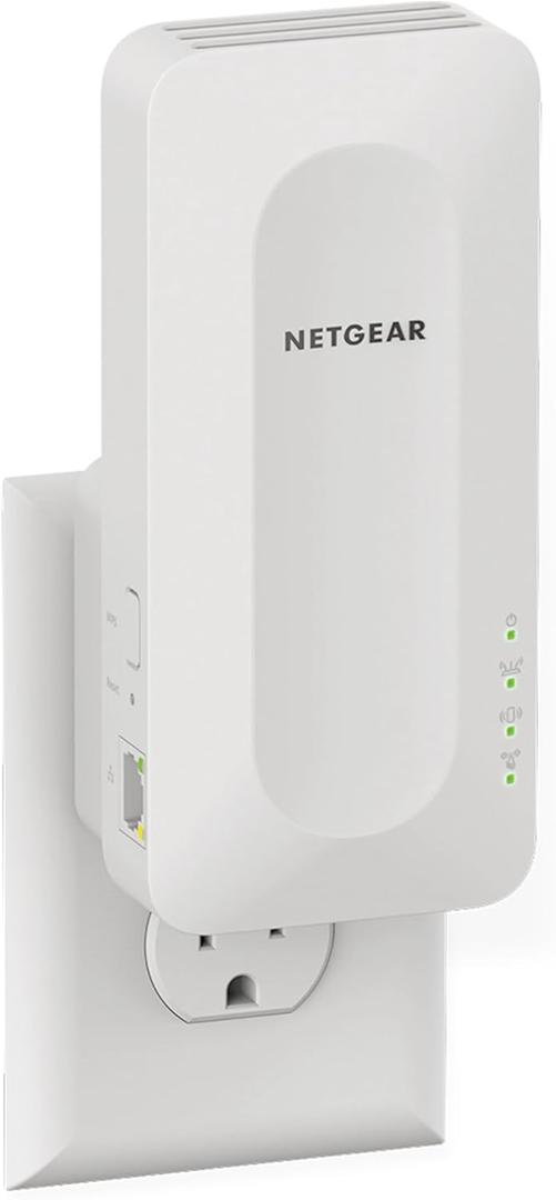 NETGEAR WiFi 6 Mesh Range Extender (EAX15) - Add up to 1,500 sq. ft., 20 Devices with AX1800 Dual-Band Wireless Signal Repeater (up to 1.8 Gbps Speed), WPA3 Security, One Network Name