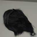 Wiggy Mermaid Black Wig and Mustache Set Mens Short Black 70s 80s Wig + Wig Cap for Halloween Costume Disco Theme Party Cosplay