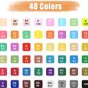 Vitoler Alcohol Markers 48 Colors,Dual Tip Coloring Markers,Chisel & Fine Tip for Book Painting,Art Marker Set for Card Making Art Supplies