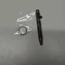 Mini Brass Bolt Action Pen with Quick-Release Keychain, Handmade EDC Pocket Pen, (QR Retro Black)