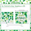 50-Piece St. Patrick's Day Party Supplies Kit Irish Themed Set Lucky Shamrock Napkins Accessories for Irish St. Patrick's Party Dco