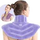 SuzziPad Microwave Heating Pad for Neck and Shoulders, Microwavable Heated Neck Wrap Warmer with Moist Heat, Herbal Lavender Aromatherapy, Hot & Cold Compress, Ideal for Mother's Day