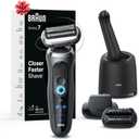 Braun Electric Shaver for Men, Series 7 7185cc, Waterproof, Wet & Dry Shave, Shaving Kit with SmartCare Center and Beard Trimmer, 3 Shave Modes, 60 Minute Battery Runtime, 10 Piece Set (Grey)