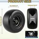 2 PCS 136.50-6 Flat Free Lawn Mower Tires and Wheel, Solid Smooth Tread Tire, 13x6.50-6 Zero Turn Mower Front Tires for Commercial Garden Lawn, with 3/4" & 5/8" Bearings, 4"- 8.2" Centered Hub