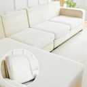 Sofa Covers Couch Covers for Sofa Pet Friendly Couch Cushion Covers Universal Sofa Covers Washable Stretch Slipcovers for Sectional Sofa (Texture Ivory White,Large Single Seat Cover)