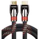 2 x 4K HDMI Cable 3FT, High Speed HDMI Cable Braided Nylon & Gold Connector zn Shell(Gun Black) -4K@60Hz DTS:X, HDCP 2.2 & 2.3, HDR 10 Compatible with Roku TV/PS5/HDTV/Blu-ray(Red)