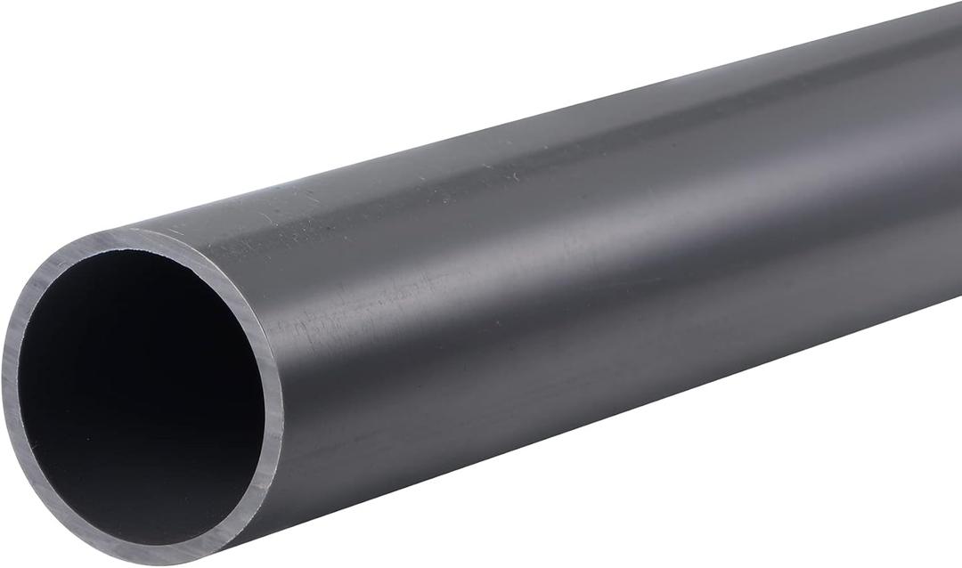 MECCANIXITY PVC Rigid Tube Round Pipe Hardware Tubing 28mm ID 32mm OD 350mm Light Grey High Impact for Water Pipe,Crafts,Cable Sleeve