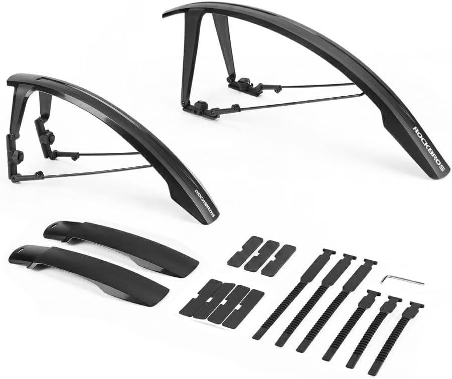 ROCKBROS Bike Fenders for 700C Road Bike/ 26-27.5" MTB,Dual Support Quick-Release, 61*13*13cm