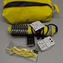 Auto Dual Voltage Hair Dryer Brush with European Travel Plug, Compact 2 Inch Oval Barrel One Step Hair Dryer & Styler Volumizer, Europe Travel Essentials for Women (Lemon)