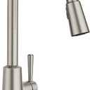 Moen Riley Spot Resist Stainless One-Handle Pulldown Kitchen Faucet Featuring Power Boost and Reflex Docking System for the Spray Head, Modern Kitchen Sink Faucet, 7402SRS