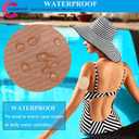 50 Pack Waterproof Sensor Covers for Freestyle Libre 2/3,CGM Adhesive Patches Without Glue in The Center,Pre-Cut Tape for Continuous Glucose Monitor Protection (Tan)