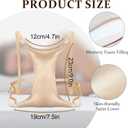 Memory Foam Breast Pillow for Chest Wrinkles Side Sleeper Anti-Wrinkle Support Bed Pillow with Adjustable Clasp Soft Beauty Pillow for Sleeping, Gold