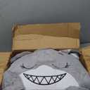 Happy Nappers: Pillow & Sleepy Sack Medium - Grey Shark - 54 x 20inches, 2-in-1:Plush Animal Opens Into Sleeping Bag, Soft Play & Nap Character, Kids 3 and up