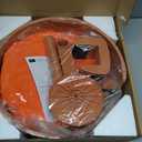 Cat Bed Desk with Pet Mat, Cat Hammock for Desk with Bowl, 360 Rotation and Adjustable Height, Orange