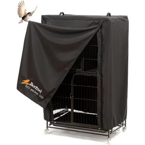 Universal Large Bird Cage Cover (Black) Good Night Black-Out Birdcage Cover Durable Breathable Washable Material (31 * 21 * 52)