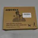 AUBELL Tactical Dog Collar and Leash Set, Reflective Adjustable Heavy Duty Military K9 Collars with Handle and Metal Buckle for Medium Dogs, with Airtag Case and 2 Patches(Pink,M) (M(13.5"-17"))