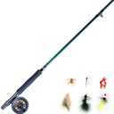 Martin Complete Fly Fishing Kit, 5/6 Rim-Control Fly Reel, Pre-spooled with Backing, Line and Leader, 3-Piece 8-Foot 5/6-Weight Rod, Includes Custom Fly Assortment
