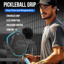 2 x Pickleball Paddle Grip with 5.25" - Enhanced Pickle Ball Grips Overgrip for Vibration Reduction & Precision Control (Light Blue)
