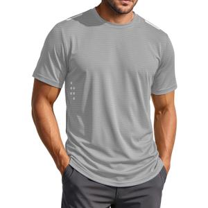 MAGCOMSEN Men's Workout Shirts Quick Dry Lightweight Short Sleeve Shirt (XL)