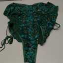 Lilosy Women Sexy Lace Up Floral Embroidered Teddy Lingerie Bodysuit Top Mesh Sheer One Piece (XX-Large, Army Green)