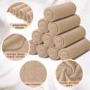 Kinlop 40 Pack Fleece Blanket Bulk 60 x 50 Inch, Khaki