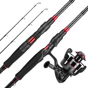 KastKing Brutus Twin-Tip Fishing Rod and Reel Combo, Baitcaster, Spinning & Spincast Combos, IM6 Graphite 2-Piece Rod with Backup Tip Section, EVA Handle, Durable & Sensitive, Freshwater Fishing 3000 Reel, 6'6" M Rod