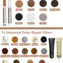 Wood Repair Kit - Scratch Repair Set of 21 - Wood Filler and Furniture Markers for Touching Up Hardwood Scratches, Holes, Cracks, Stains, Laminate Floor, Cabinets, and Tables