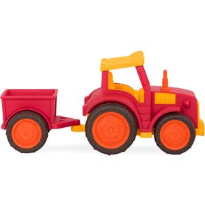 Battat  Wonder Wheels  Red Toy Tractor And Trailer  Farm Toys For Kids, Toddlers  Pretend Play  Recyclable Materials  1 year +