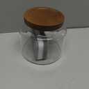 Labina Glass Storage Container Airtight Food Jars Kitchen Canister with Wood Lids, 47 Oz Wide Mouth Pantry Organization Glass Jar for Flour, Sugar, Cookie, Spagetti, Nuts and Candy (2 Pack)