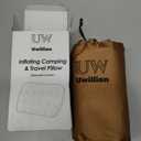 Camping Pillow with Removable Cover Large Size 24" x 15" - Ultralight Inflatable Pillow for Camping Lightweight, Ergonomic and Washable for Camping, Hiking, and Travel Blue