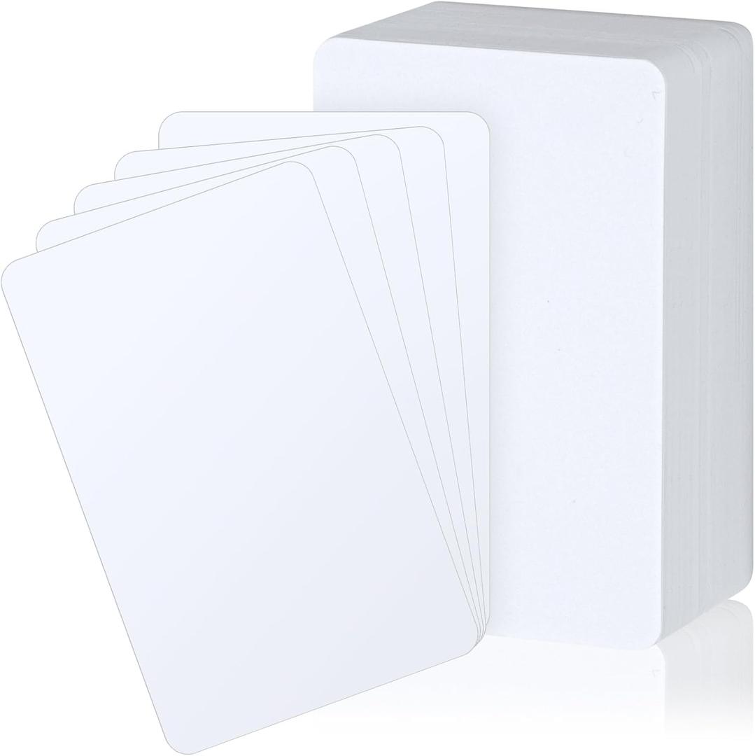 Zomiboo 100 Pieces Trading Card Dividers, Tall Trading Card Dividers Plastic Separator for Games Sports Baseball, 2.7 x 4.2 Inch (White)