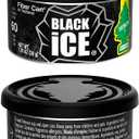 LITTLE TREES Car Air Freshener | Fiber Can Provides Long Lasting Scent for Auto or Home | Recycled Fiber | Black Ice, 4 Air Fresheners (4 Count (Pack of 1))