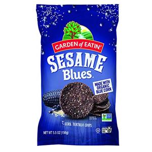 Garden of Eatin' Tortilla Chips, Sesame Blues, 5.5 oz (Pack of 12), BBD: DEC 18, 2025