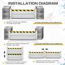 Nuanchu Reusable Aluminum Flood Protection Barrier 15.7 x 39.3 Inches Heavy Duty Flood Barriers for Doors Removable Blocker Detachable Garage Water for Garage Basement Outside Subways Roads Diversions