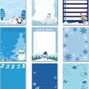 9 Pads Winter Sticky Notes 3x4 Inch Cute Self Stick Notepads Notes Adhesive Memo Pad Office Decor Birthday Gifts for Students School Teacher Meeting Office Supplies